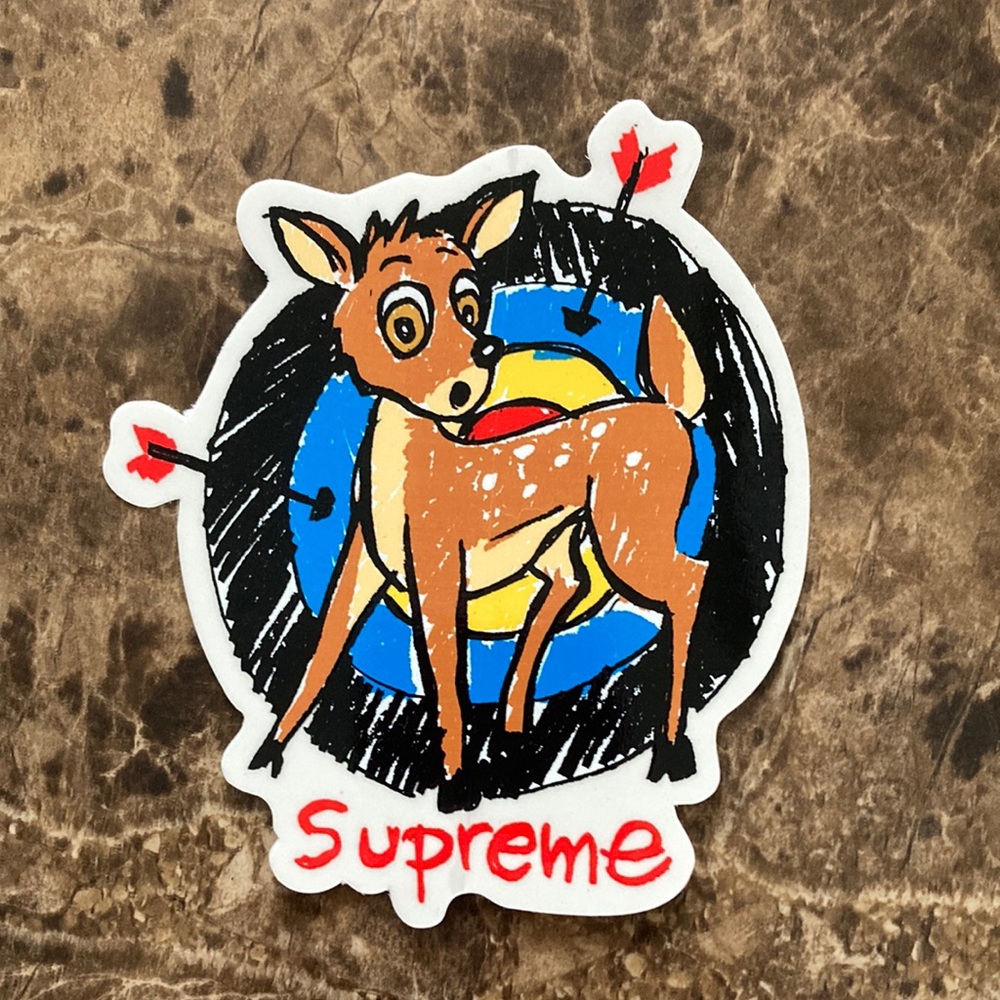 Supreme deer sticker